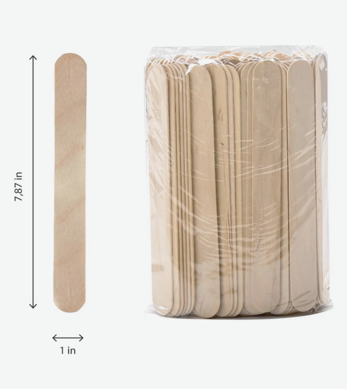 FULL BODY - Grandes spatules en bois 60pcs mm200X24X1.6